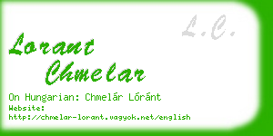 lorant chmelar business card